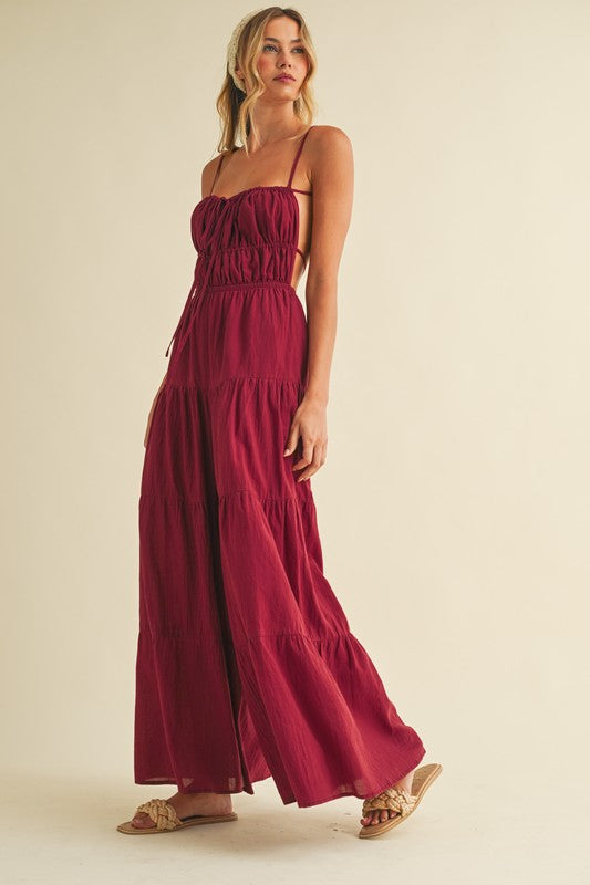 Marsala Breeze Jumpsuit