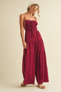 Marsala Breeze Jumpsuit
