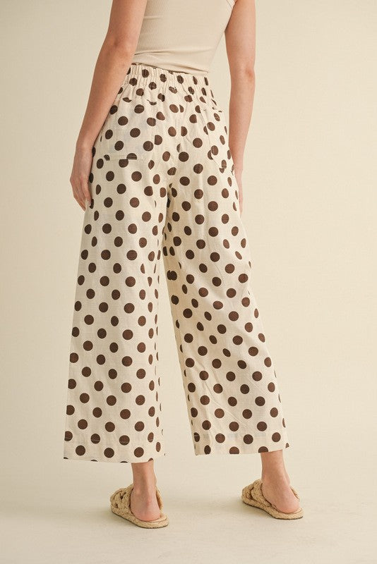 Polka Breeze Wide-Leg Pants