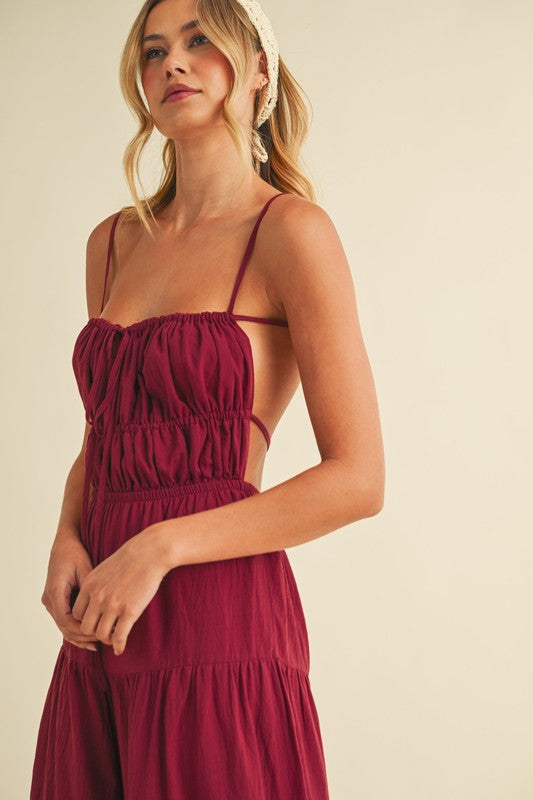 Marsala Breeze Jumpsuit