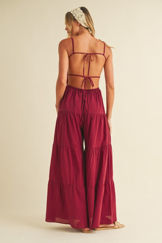 Marsala Breeze Jumpsuit