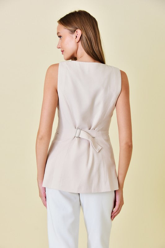 Sophia Sleek Blazer Vest