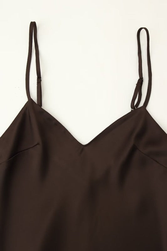 Mocha Whisper Slip Dress