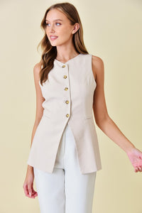 Sophia Sleek Blazer Vest