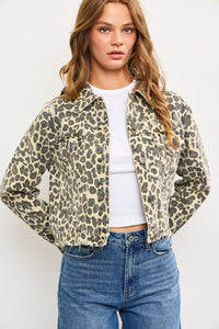 Leopard Denim Jacket