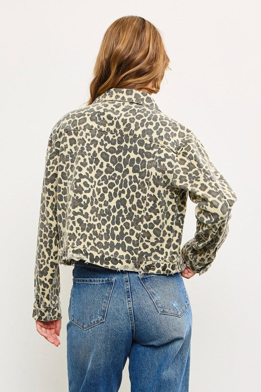 Leopard Denim Jacket