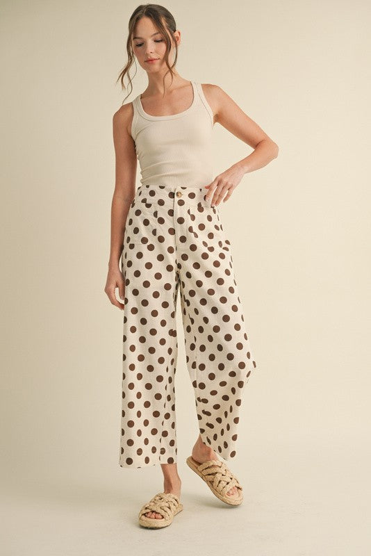 Polka Breeze Wide-Leg Pants