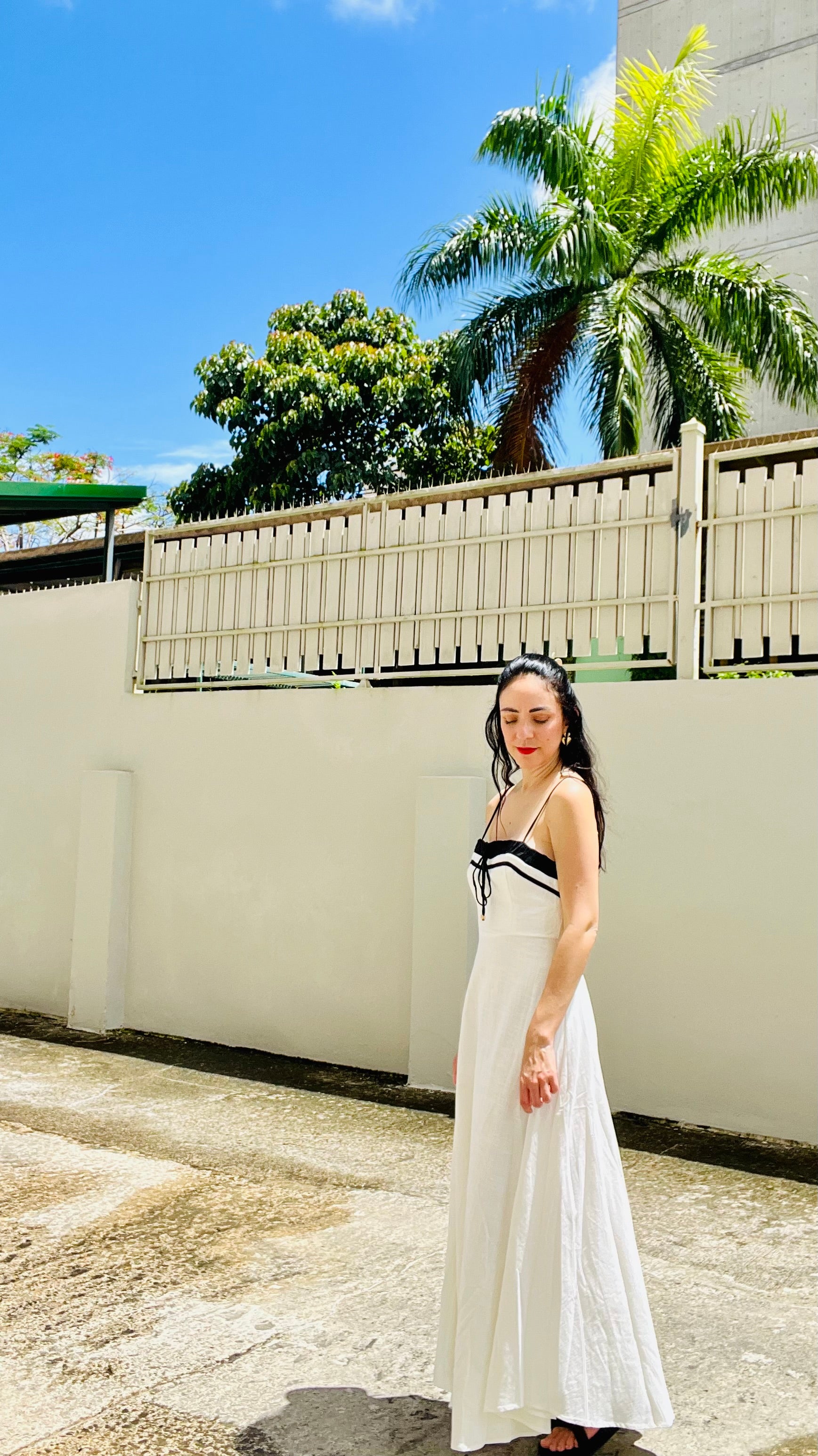 Goddess in White Dress